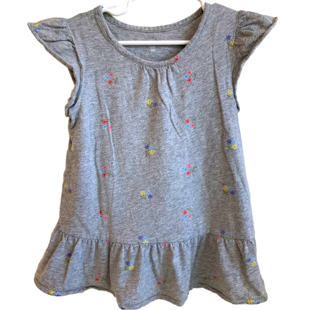 * Bundle Special 3/$15 * GAP Floral Ruffle Sleeve and Hem Shirt (Size: 5 Years)